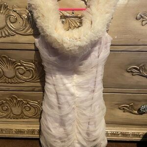 Elegant Cream Ruffled Dress